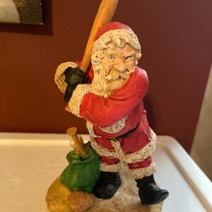Vintage Santa Claus- Baseball Holiday Figurine